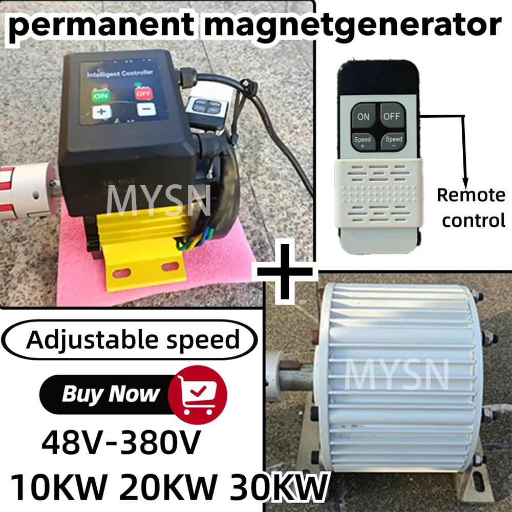

Portable 30KW 220V Permanent Magnet Generator Homeuse Free Energy Generator Kit Outdoor Alternator With Speed Regulating Motor