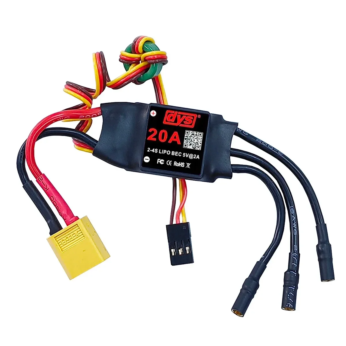 DYS 12A 20A 30A 40A 50A 60A 80A 100A 2-6S Brushless ESC With 5V/6A BEC For RC fixed-wing aircraft helicopter