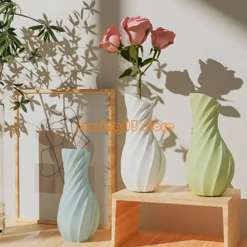 H9EC Striped Silicone Vase Molds for Flower Vase Epoxy Resin Silicone Molds