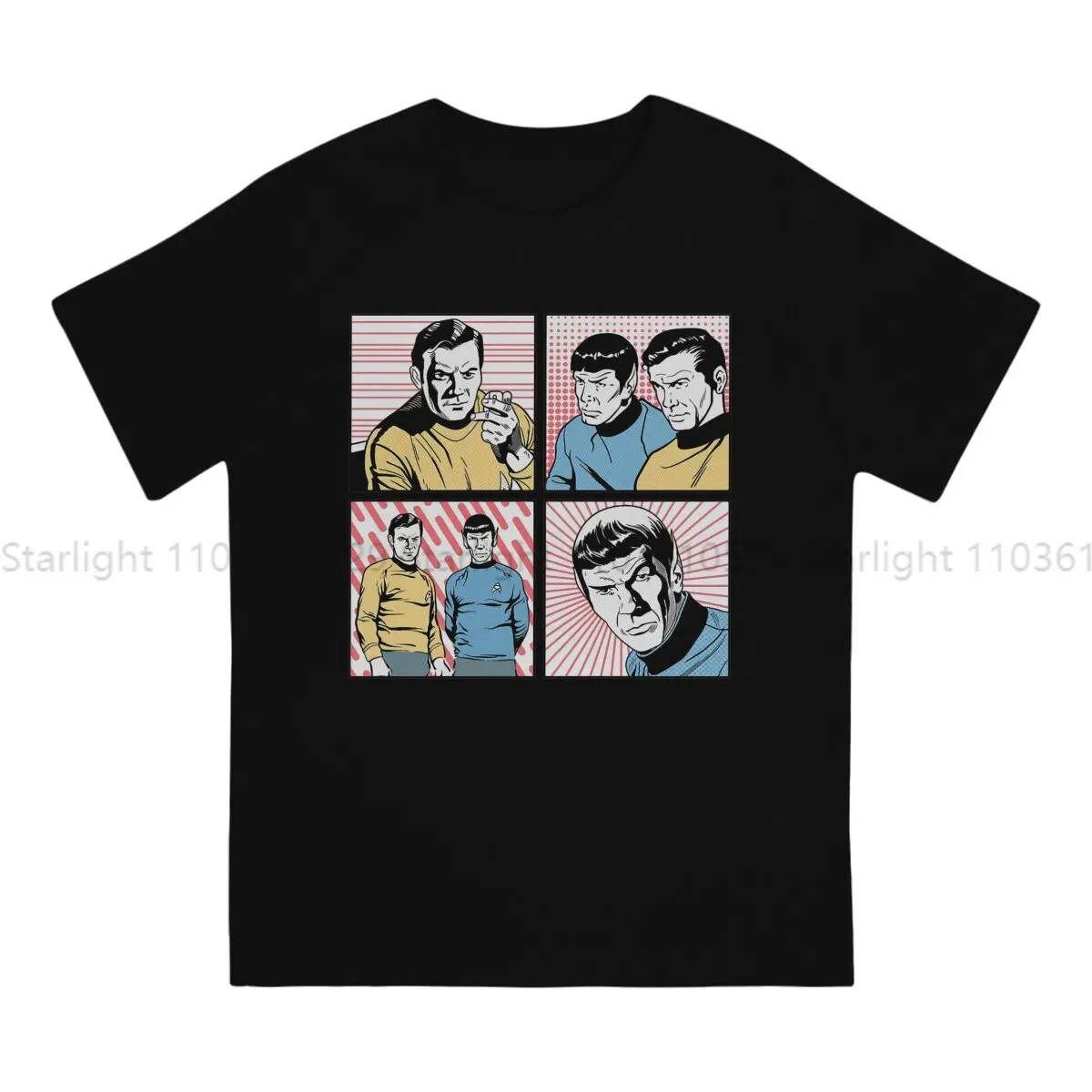 Starr Trrekk TShirt Vintage Comic Pop Basic T Shirt Oversized Men Clothes Printing