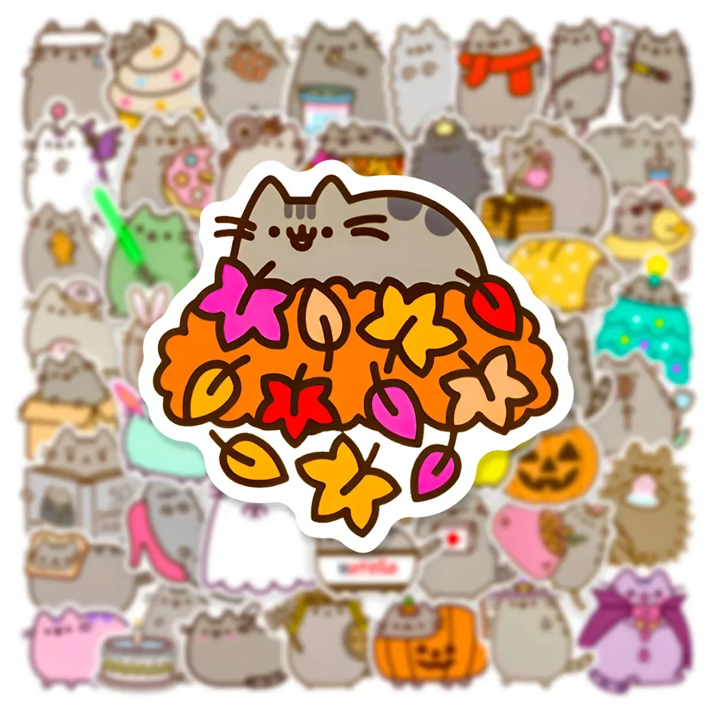 Chunky Cat Adesivos Pack para Scrapbook Notebook, Kawaii bonito, Decal Papelaria, Diário do telefone, Graffiti Adesivo Infantil, 10 Pcs, 30 Pcs, 50