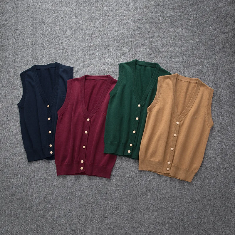 New sweater candy vest women Knit Top Fashion Female autumn spirng solid young girl clothes knitwear Cardigan sleeveless