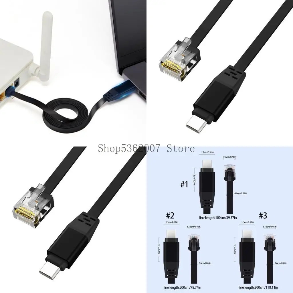 

USB C Ethernet Converter Fast Speed Networking For Smartphone Tablets Office Use 40JB