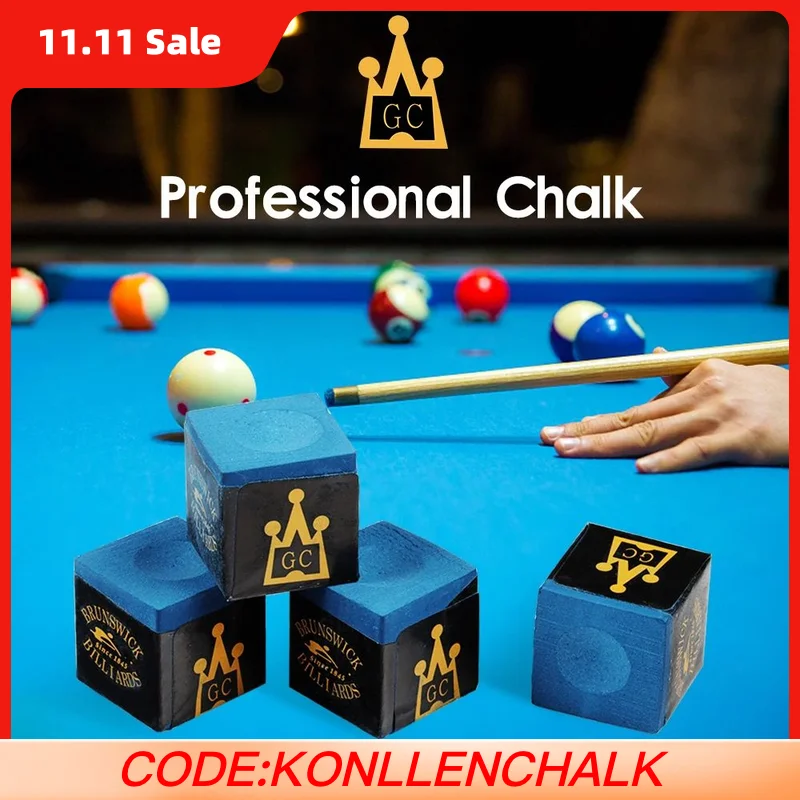 

BRUNSWICK Billiard Chalk with Blue chalk 12 pcs carom pool snooker cue chalk for Professional Billiard Accessories