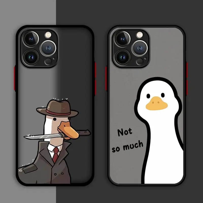 phone cases for Apple iPhone 11 16 case 8 14 12 Pro 15 7 8Plus 13 Mini XS X XR Luxury fundas Cover Cartoon Question Mark Duck