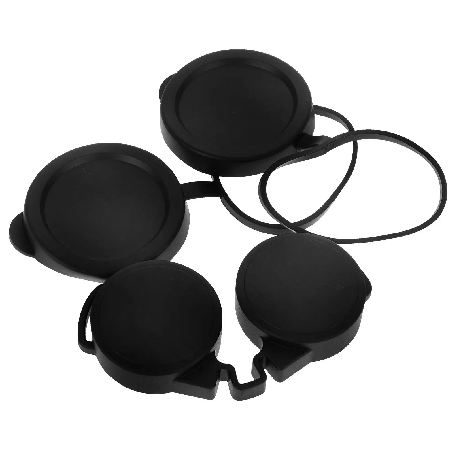 Lot de 3 capuchons d'objectif binoculaire en caoutchouc flexible, ajustement universel, étanches, pour la protection des oculaires et des objectifs des jumelles, idéal pour l'observation des oiseaux