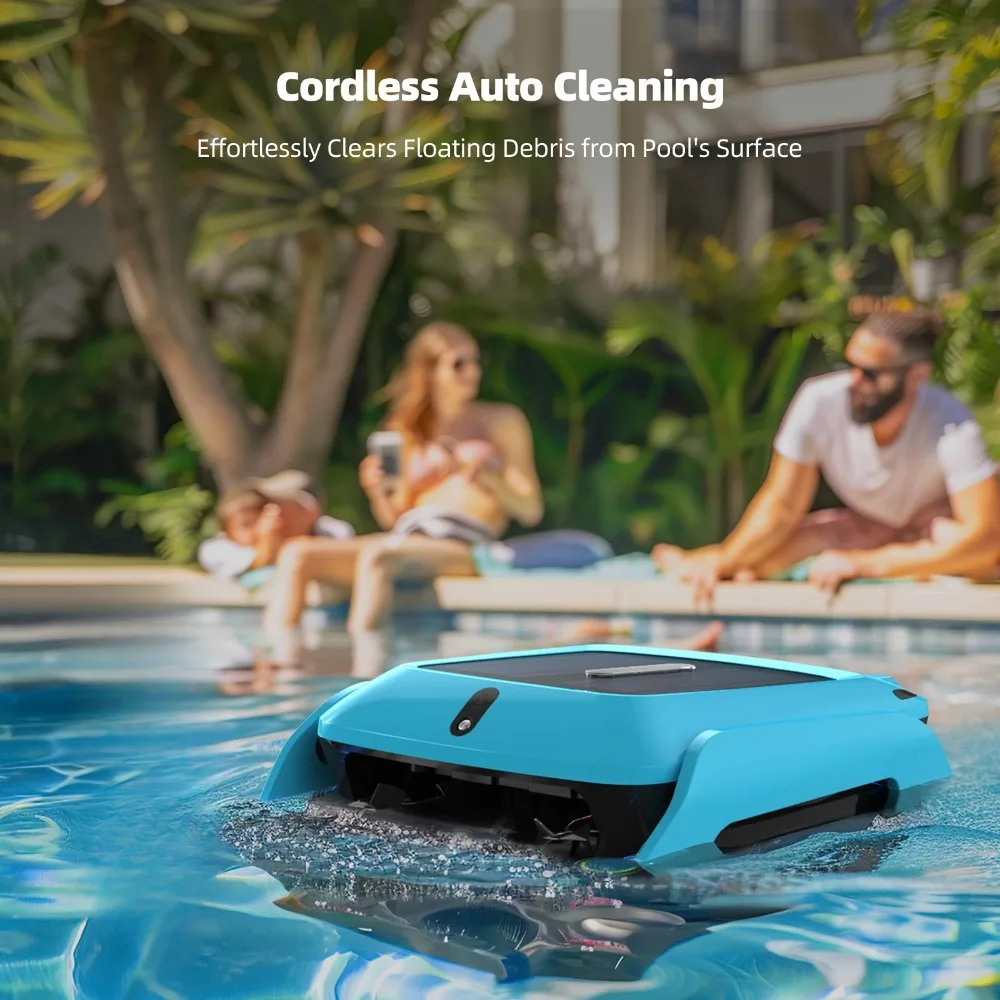 Robot de piscine automatique sans fil, nettoyeur d'écumoire solaire 62, options de charge pour touristes