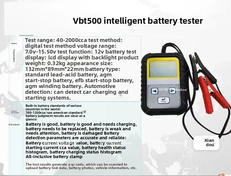 Autobatterietester VBT500 mit Bev Sharp-Technologie