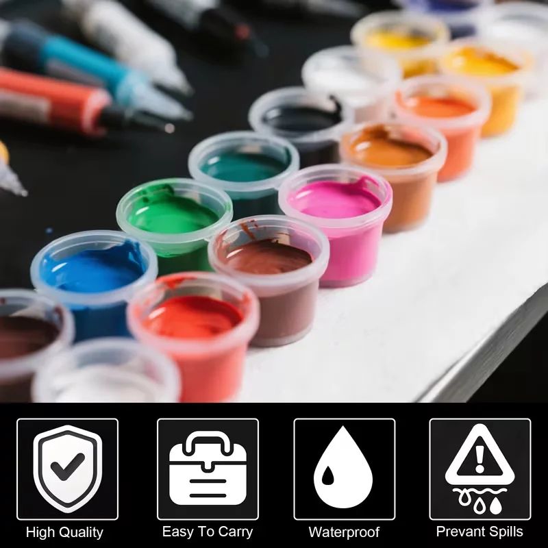 200pcs Plastic Tattoo Ink Cups Caps With Base Clear Self Standing Ink Caps Tattoo Pigment Cups For Tattoo Ink Supply