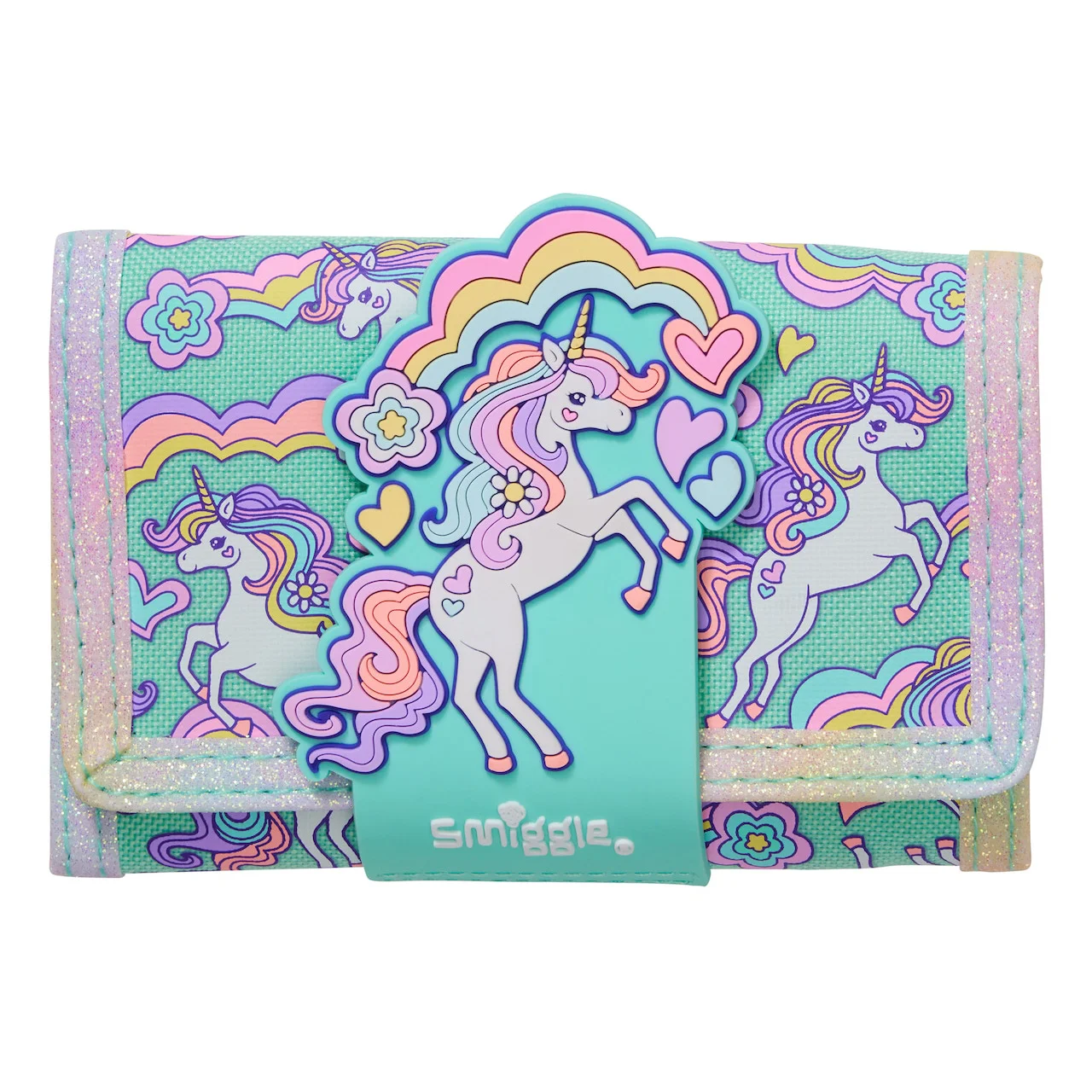 Smighidden-Cartable licorne vert pour enfants, original australien, amour étendu, cartable de haute qualité, 16 pouces, offre spéciale