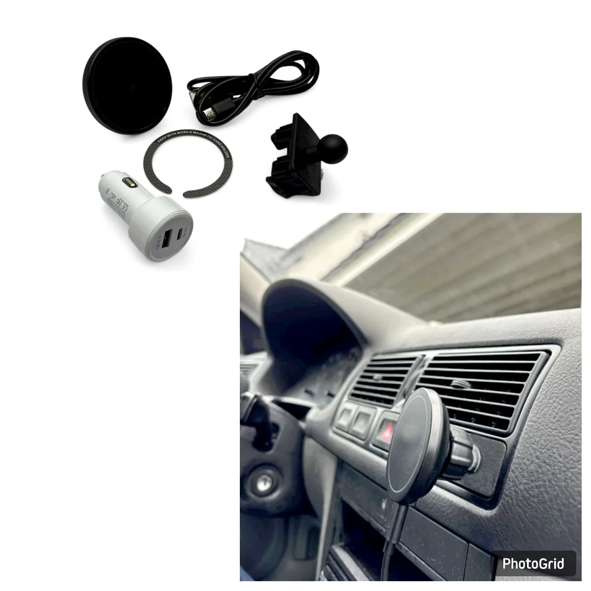 

Ultra Durable Accessory LHD Car Phone Mount Mag Safe Char ger For For VW MK4 Golf Jetta GTI GLI R32 for Left Hand Drive Car Only