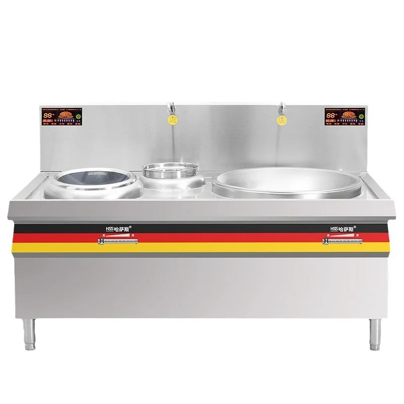 

Commercial high-power canteen electric frying stove concave school kitchen electromagnetic stove 20kw combination stove