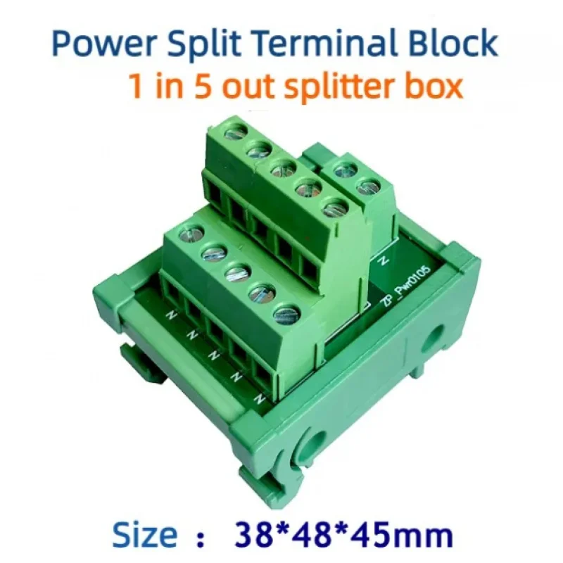 Power Terminal Block Distribution Box Common  Split Type Terminal Block One Input and Multiple Output 12 Branches