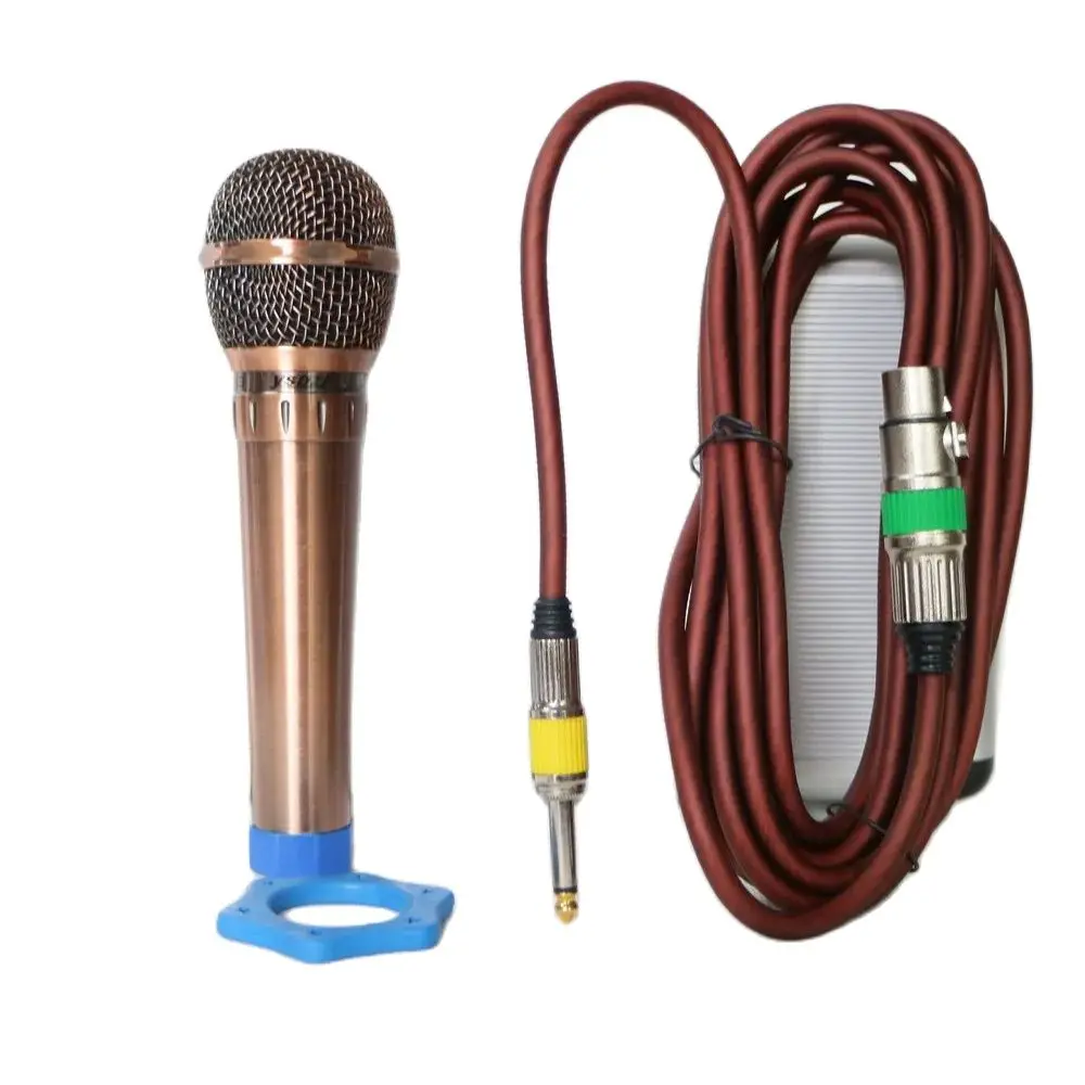 

MiCWL C63 Gold Handheld Cardioid Vocal Microphone Dynamic Metal Stage Performance DJ Karaoke Sing Recording