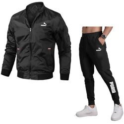 Conjunto esportivo windproof masculino, jaqueta casual, novo, outono, inverno, 2022