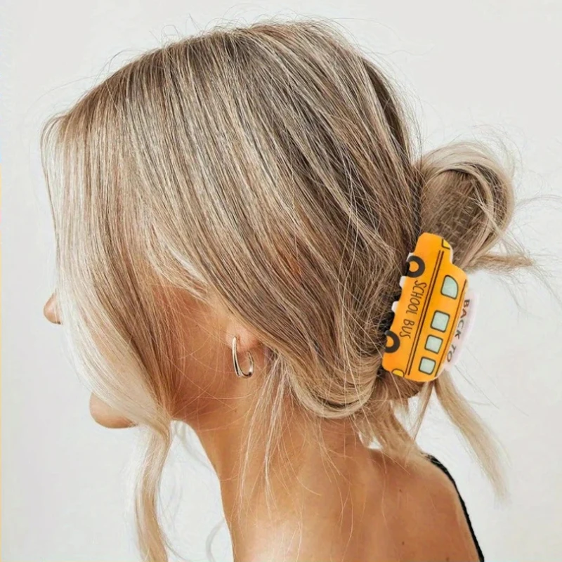 

1 Pcs Women's Hair Grab Cute Cartoon Cars Kawaii Funny Hair Claw Personalized Fashionable High Quality Hair Accessories For Girl