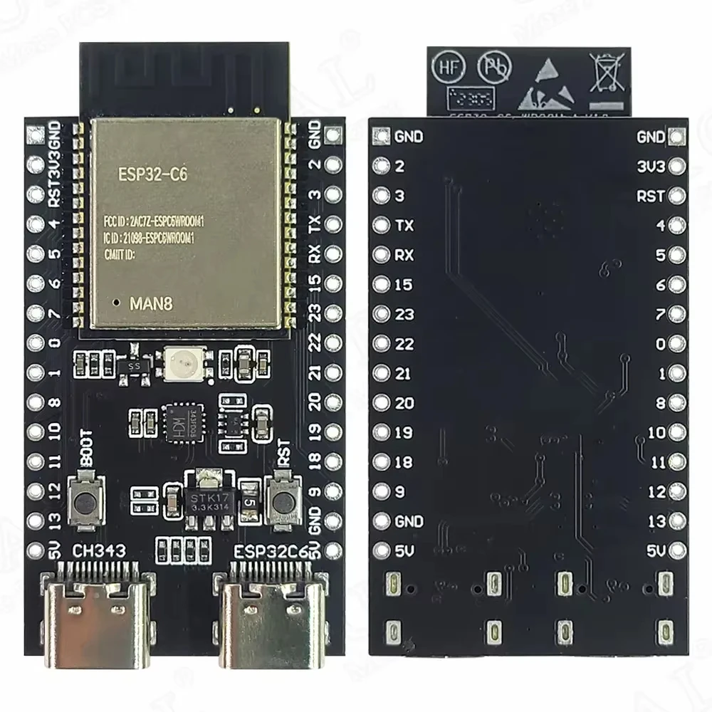 Development Board WiFi Bluetooth Module ESP32 C6 for Nano Arduino Internet of Things ESP32-C6WROOM-1 TYPE-C 4MB Flash