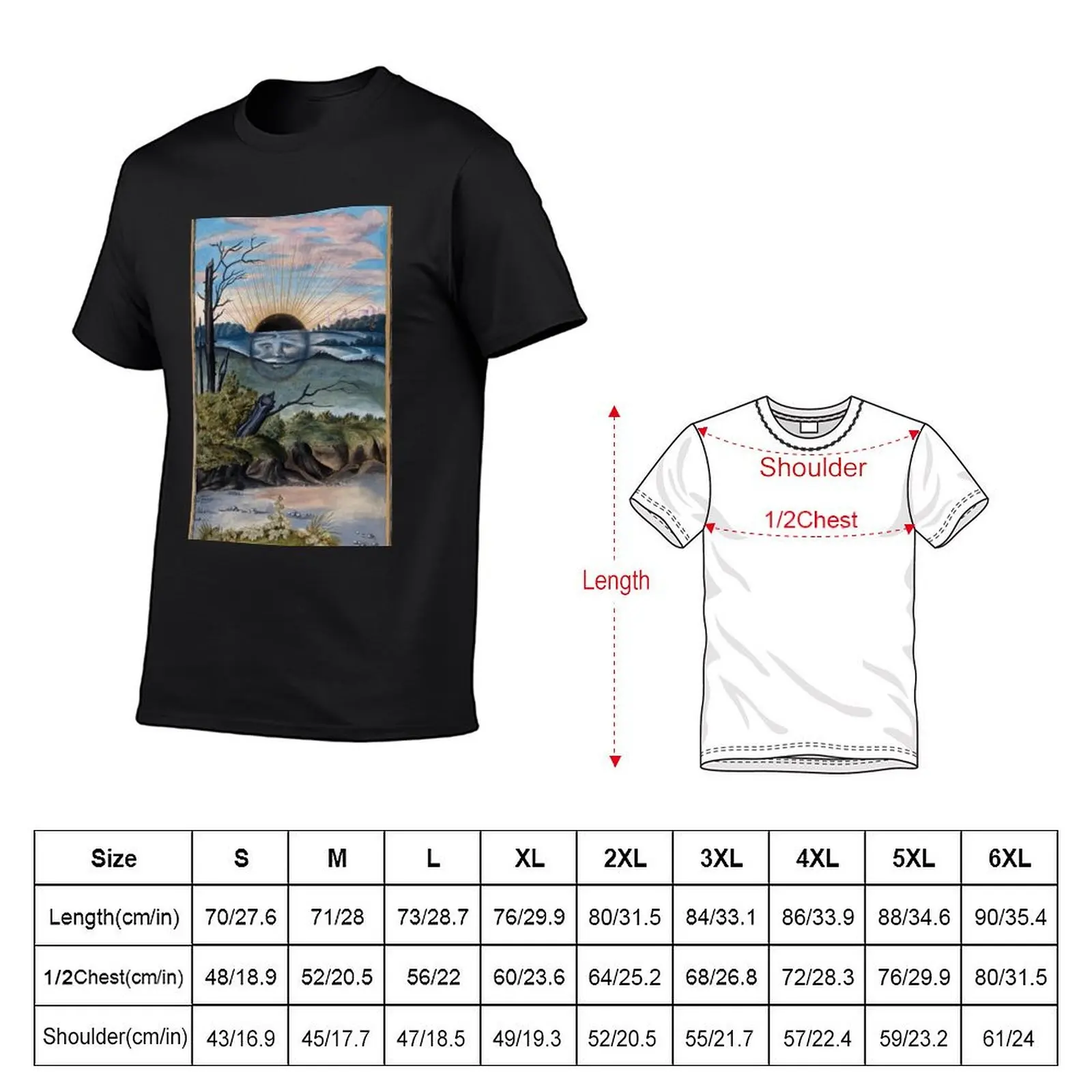 Dark Sun, from Splendor Solis, 16th Century T-Shirt boys whites Short sleeve tee mens vintage t shirts image 5