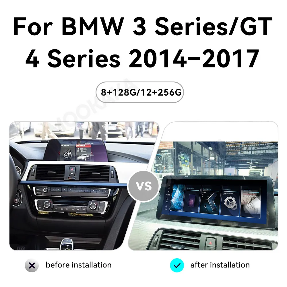 For BMW 3 4 Series F30 - F36 GT 2012 - 2018 Car Radio Multimedia Player Wireless Carplay Android Auto Autoradio Stereo GPS Navi