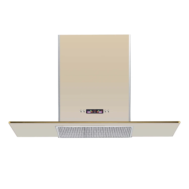 Exaustor de exaustor de chaminé de cozinha de luxo OEM de design moderno profissional inteligente de aço inoxidável