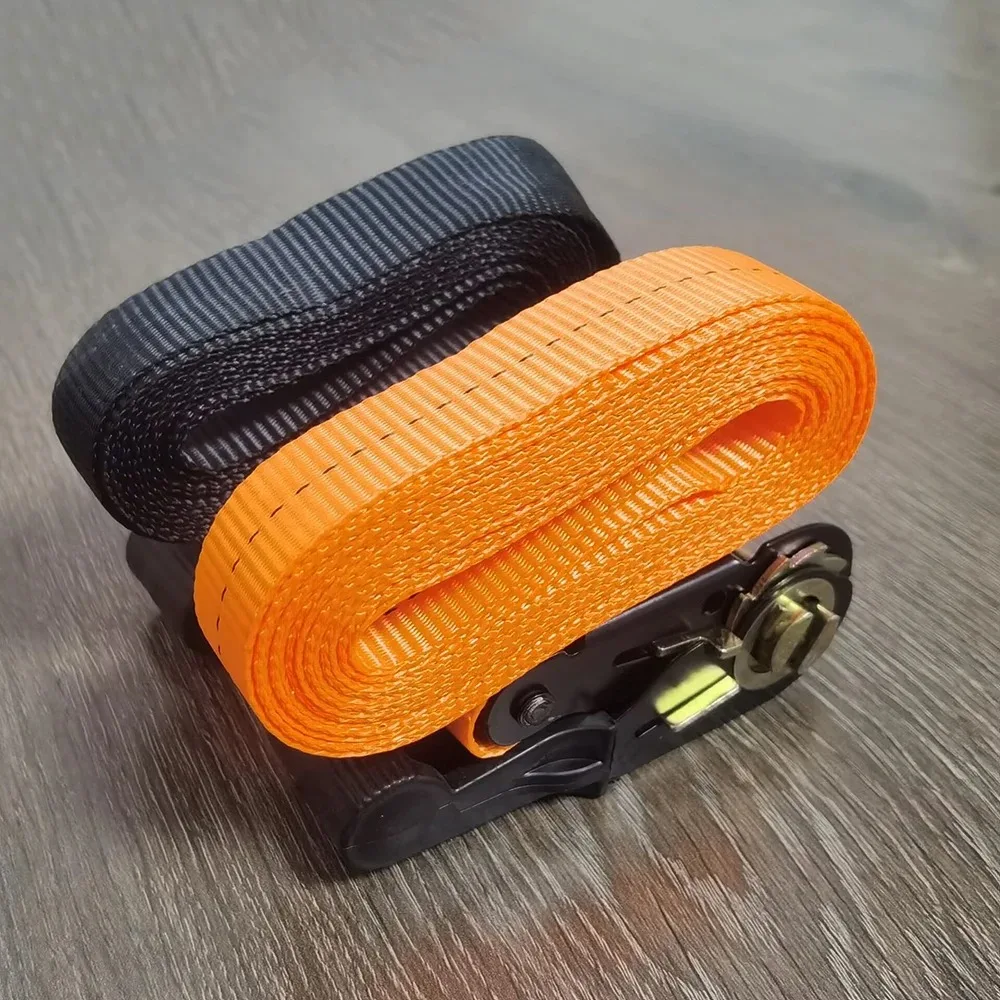 5 m langer Spanngurt mit Ratschenverschluss für den Gütertransport, Spannseil für den Transport von Gepäck und Waren, Outdoor-Camping – Detail 1