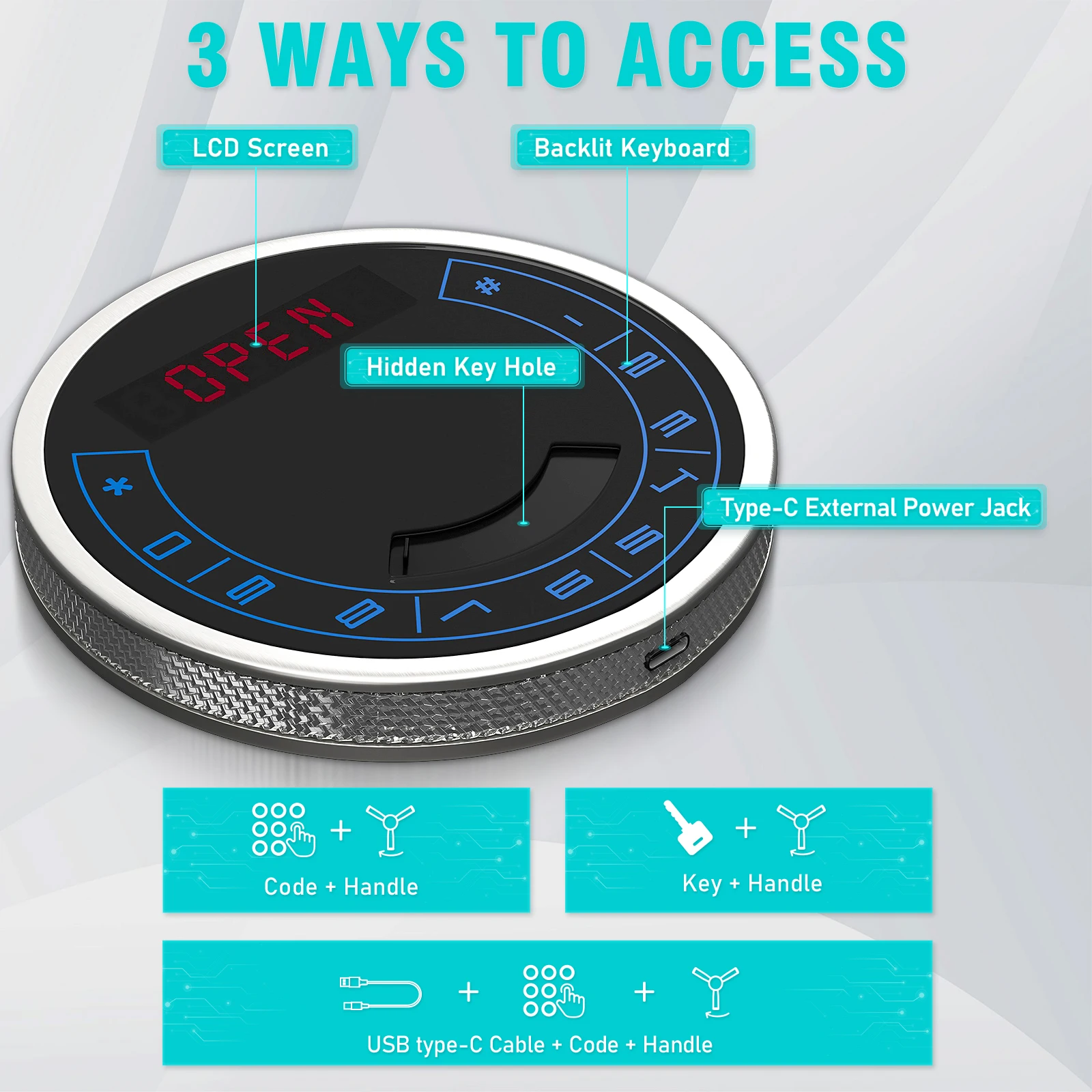 15-20 Gun Safe for Rifles and Pistols, Large Unassembled Rifle Safe with Mute Function & Dual Alarm