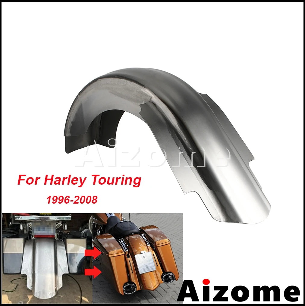 Unpainted Mudguard Motorcycle Rear Wheel Fender Hugger Cover For Harley Touring Bagger Road King Glide 1996-08 Mudflap Protector
