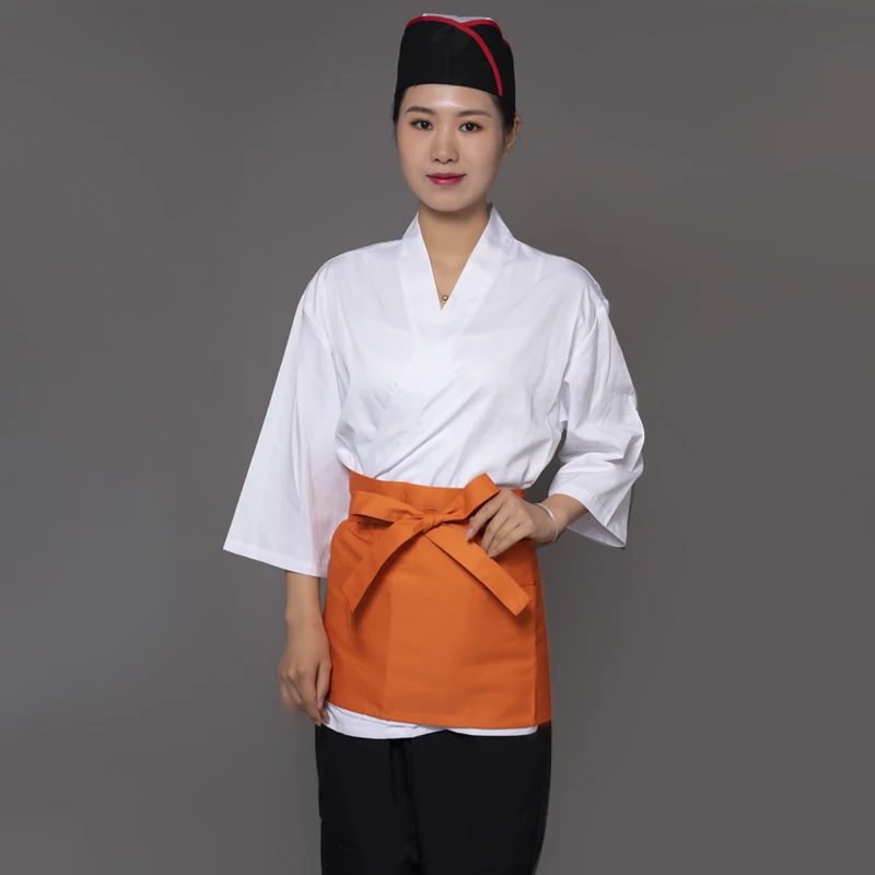 Mezza grembiule stile coreano giapponese Ristorante Negozio di sushi Grembiule corto Cucina Cucina Caffè Grembiule da forno Grembiuli kimono uniformi da chef