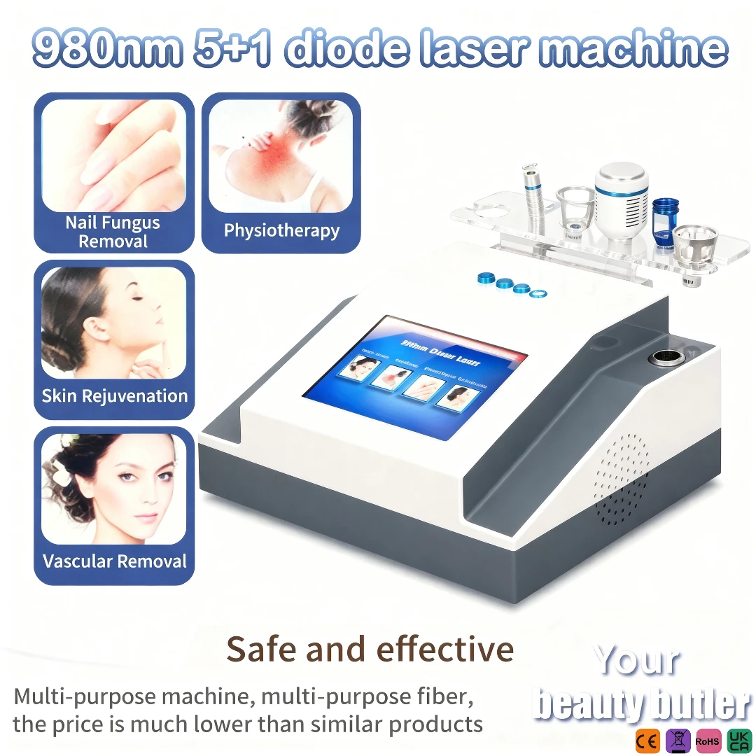 980nm Diode flash Spider & Varicose Vein Remover Nail Fungus Pain Relief Rejuvenation Eczema Herpes Lipolysis Cooling Customized