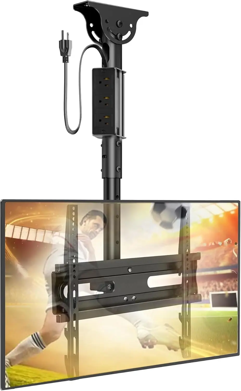 

Регулируемое потолочное крепление для телевизоров с диагональю 27-65 дюймов, VESA 400x400 мм, выдерживает до 50 кг