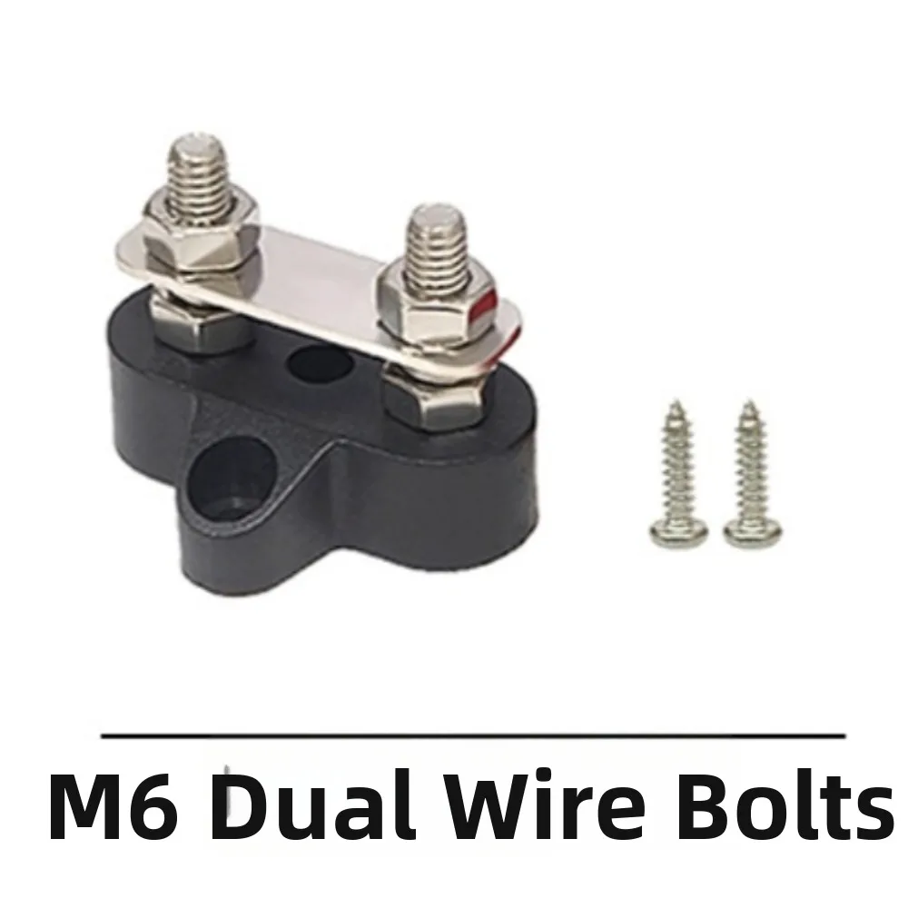 M6 Thread Battery Terminal Connector Corrosion Resistant Flame-Retardant Battery Replacement Terminal Nut Included