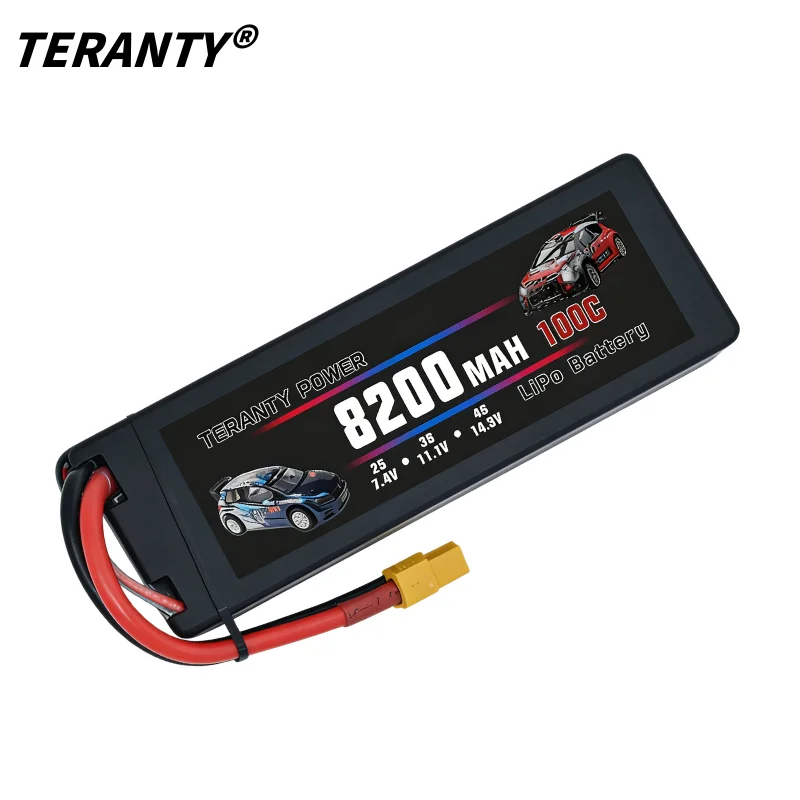 TERANTY 4S LiPo-Akku 14,8V/15,2V 45-150C 8200mAh RC-Akku mit XT60-Stecker für RC-Auto, Truck, Truggy, RC-Hobby