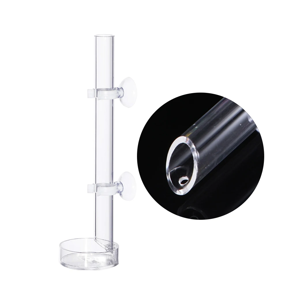 

Durable Shrimp Feeder Tube 60mm Basin Transparent Smooth High Brightness Easy to Use Fish Tank Shrimp Food Tube