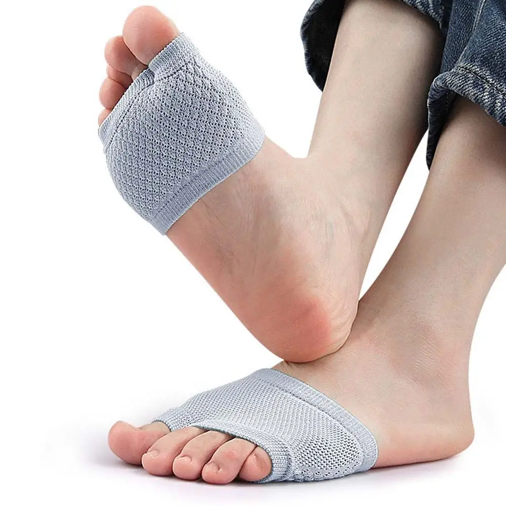 Two Toes Splitter Half Palm Socks Prevent Abrasion Support Forefoot Toe Separator Socks Comfort Padding Elasticity Short Socks