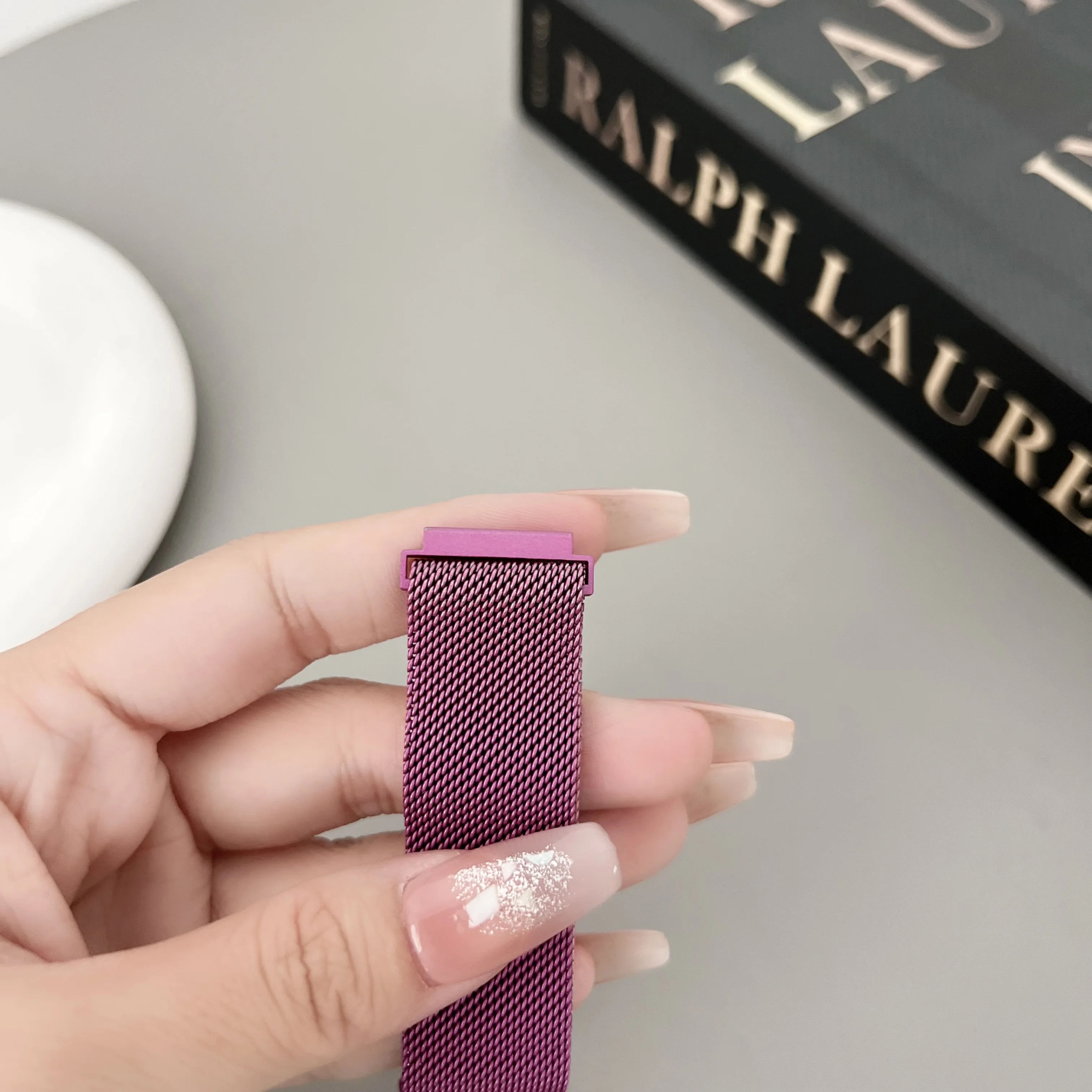 18mm 22mm 그라데이션 밀라노 스테인리스 스틸 손목밴드 가민 venu4 41mm 45mm 스마트워치 스트랩 여성용