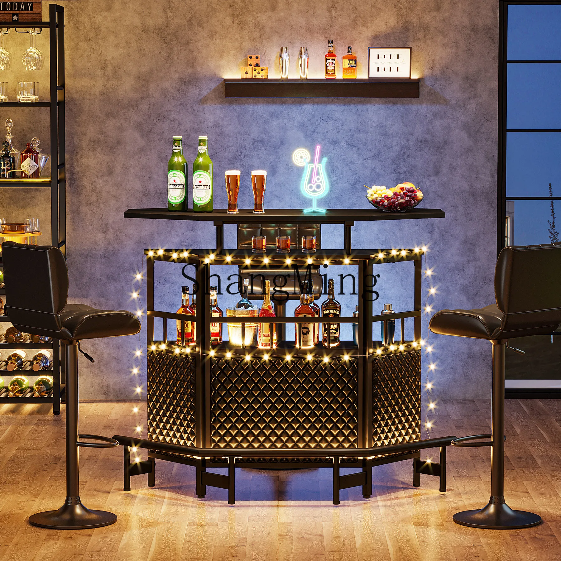 SM bar table Industrial style bar work checkout page Integrated front desk Reception desk