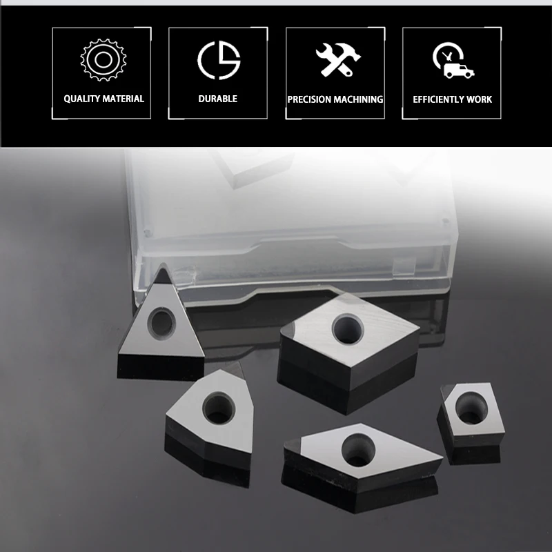 1pc Diamond CBN/PCD/PCD chipping two-sided insert cutter CNC insert two-sided insert CNMG TNMG WNMG VNMG SNMG DNMG turning tool