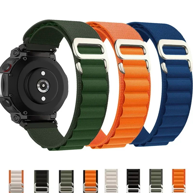 حزام نايلون لـ Huami Amazfit T-REX 3/2 حزام حلقة رياضي قابل للاستبدال لـ Xiaomi Amazfit T-Rex/T Rex Pro 2 Correa Trail Loop Strap
