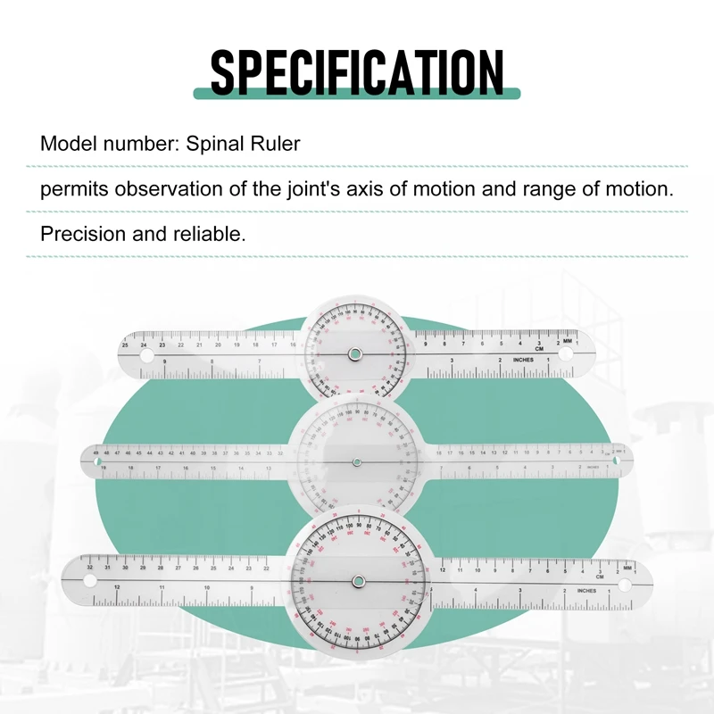 6 Stück Wirbelsäulen lineal Wirbelsäulen finger Goniometer Winkelmesser Multi-Lineal Winkel Grad Messwerk zeug