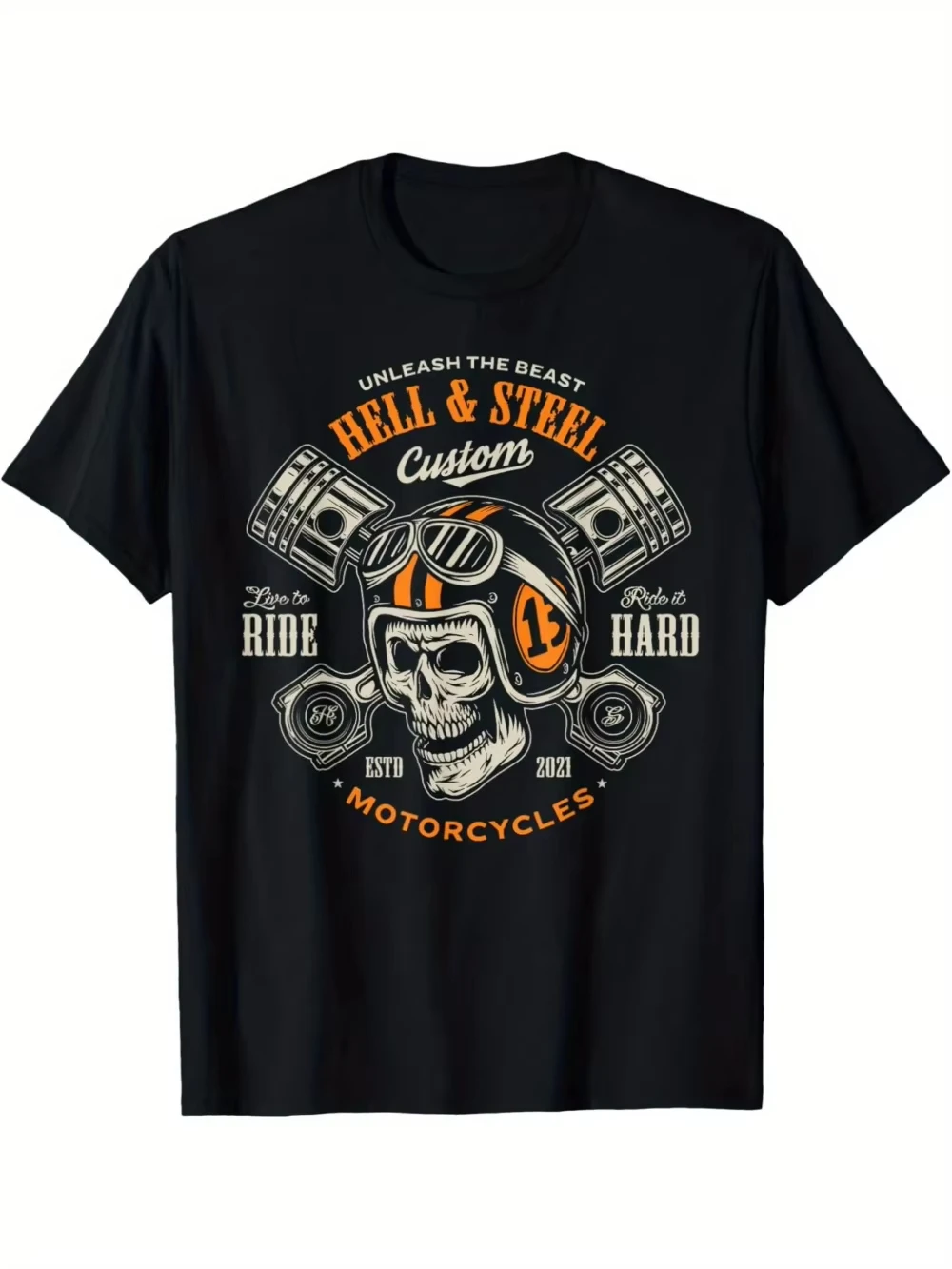 

Mens Vintage Motorcycle Graphic T-Shirt Streetwear T with Retro Racing Design Black Casual Shirt for Motorcycle Lovers Ins Y2k