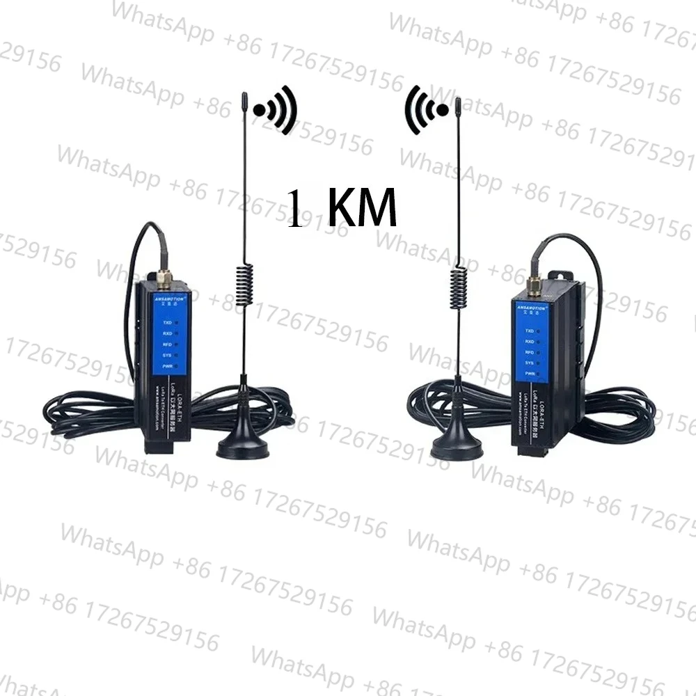 LORA to Ethernet Module LORA-ETH Wireless Remote IO Converter Transmission Signal Data Acquisition Transceiver 3m 10m Antenna