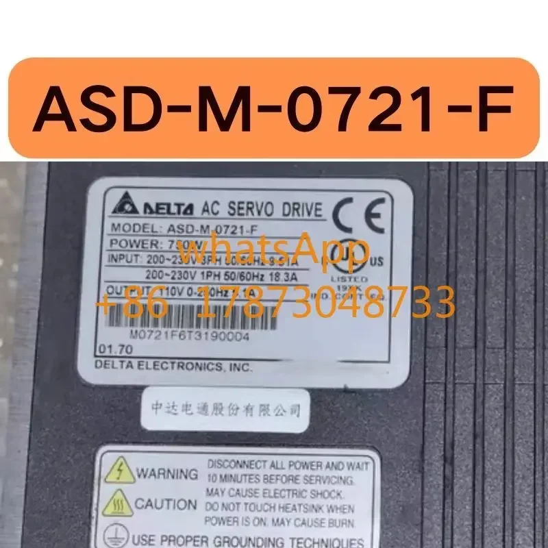 Servo driver usado de 750 W ASD-M-0721-F testado OK e a função está intacta
