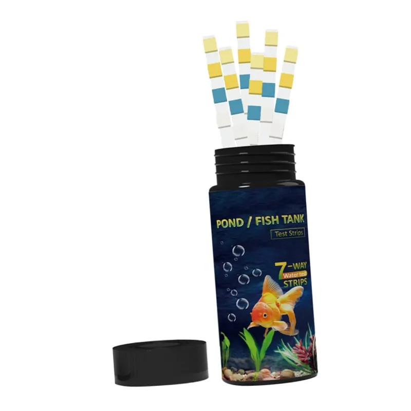 50/100Pcs 7 in 1 Aquarium Test Strips Water Testing Kit for Fish Tank Pool Freshwater Saltwater PH Carbonate Hardness Test Tool