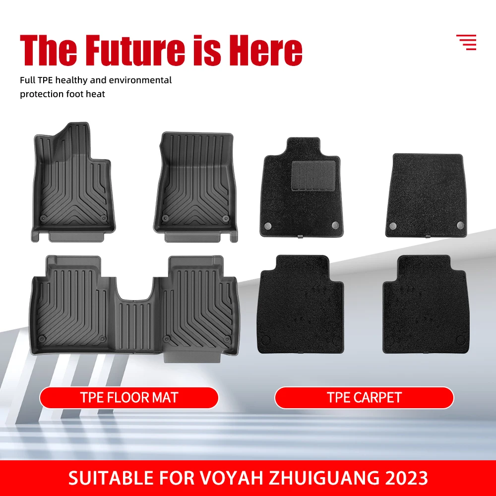 

Car floor Mat for VOYAH ZhuiGuang 2023 TPE Car Foot Mat Custom Waterproof Carpet Car Interior Accessories Floor Mat