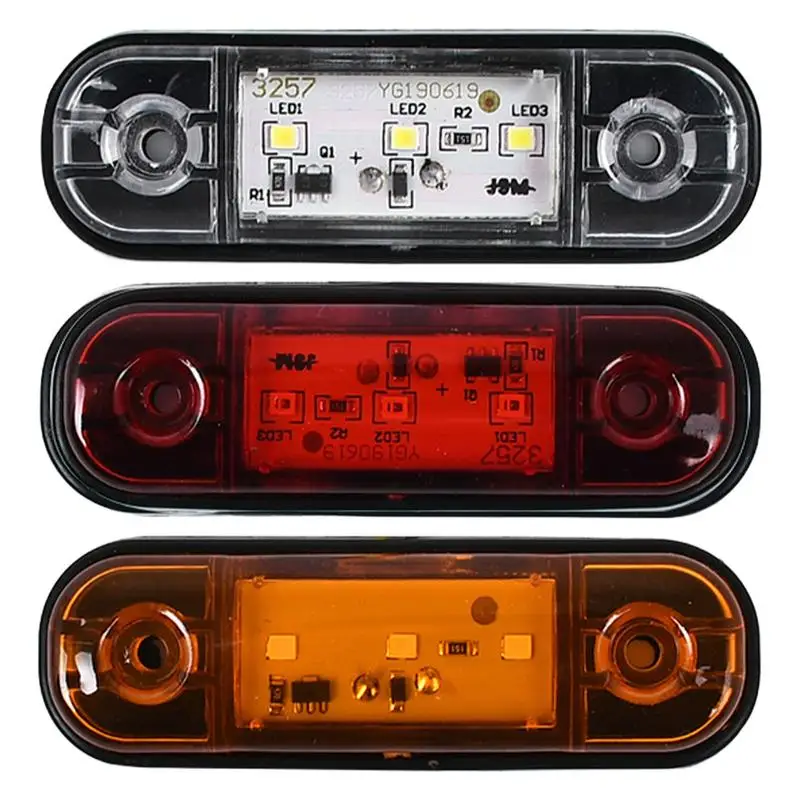 LED Side Marker Lights Car Front Tail Marker Lights Waterproof Enhanced Night Driving Safety Vehicle Rear Light For SUV Trailers