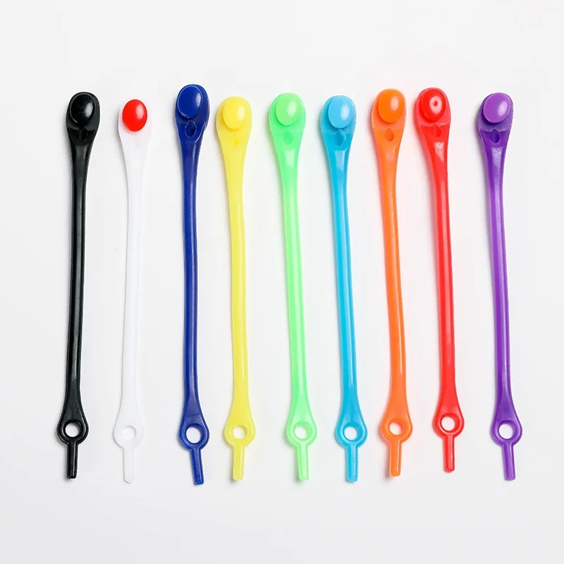 Round Elastic Silicone Shoelaces No Tie for Men and Women Universal Fit for All Sneakers Comfortable Slip-On Shoe Straps