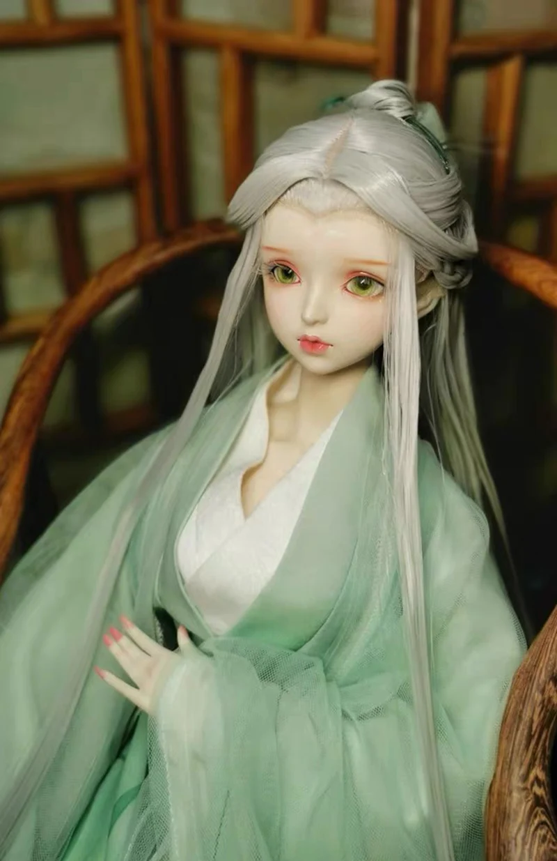 1/3 Scale BJD Doll Wigs Ancient Costume Chinese Hanfu Long Hair Samurai Wig For SD13 Big Girl SSDF ID72 Uncle Accessories A1942