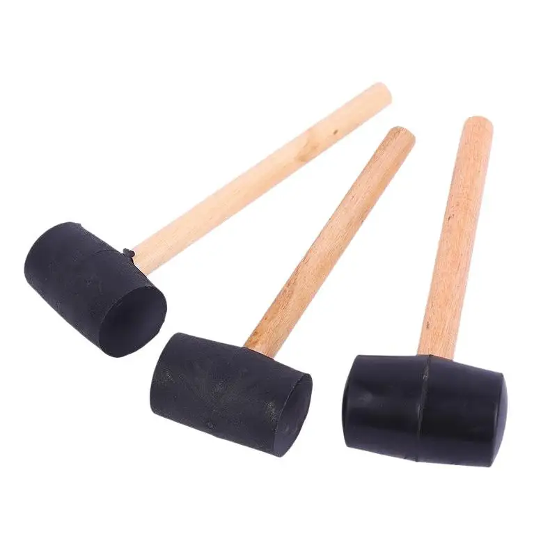 Wooden Handle Durable Eco-Friendly Rubber Mallet Hammer For Camping Flooring Tent Pegs Woodworking & Soft Blow Tasks view 6