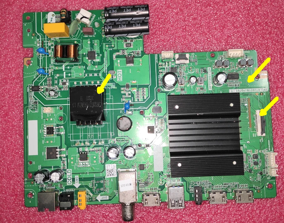 Free shipping!! TPD.RT2851M.PB781（T）） 3RT51MB1T2A    Three in one TV motherboard 16G memory WiFi network motherboard