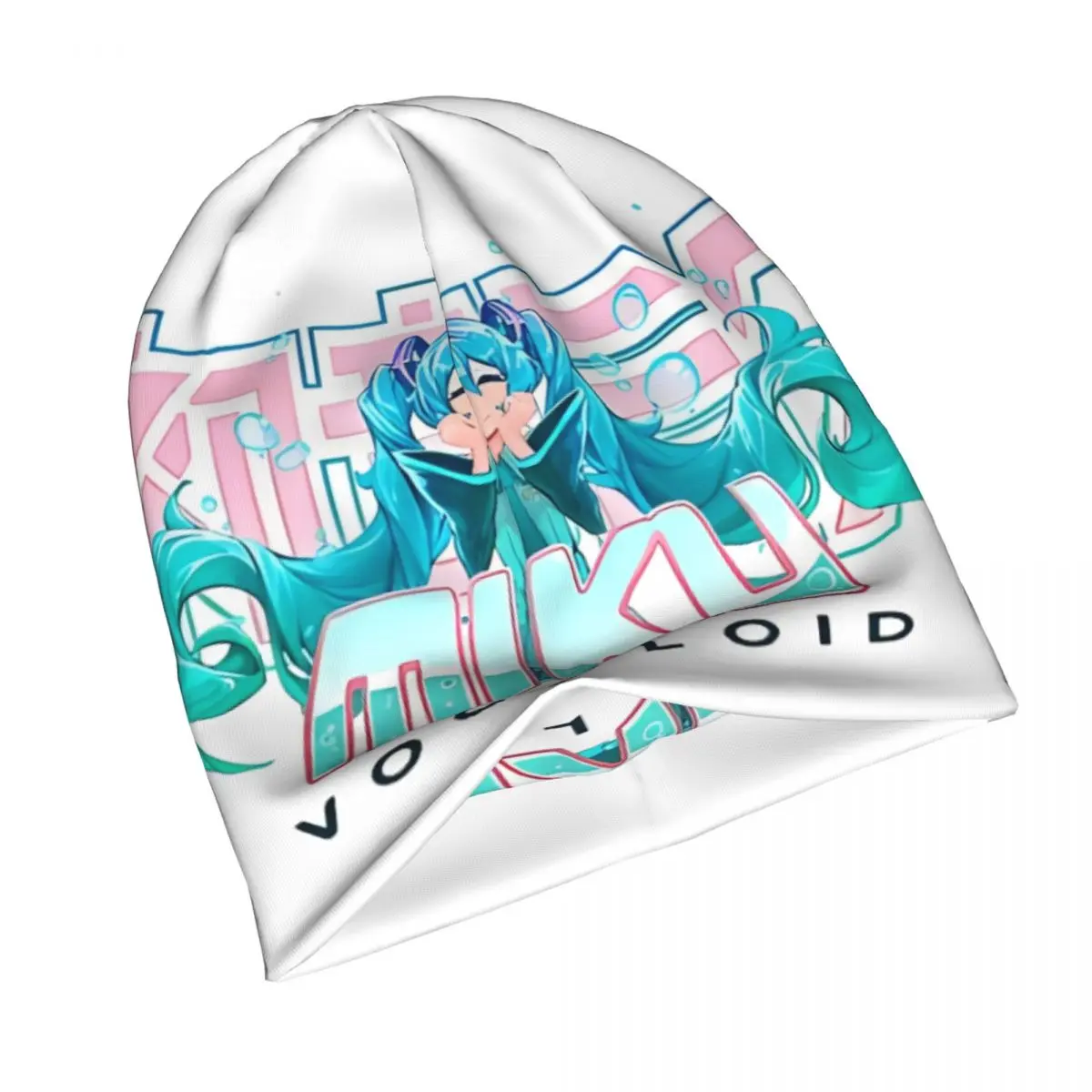 Hatsune Miku Chemo Beanie Pria Wanita Pakaian Musim Dingin Topi Skullies Topi Rajut